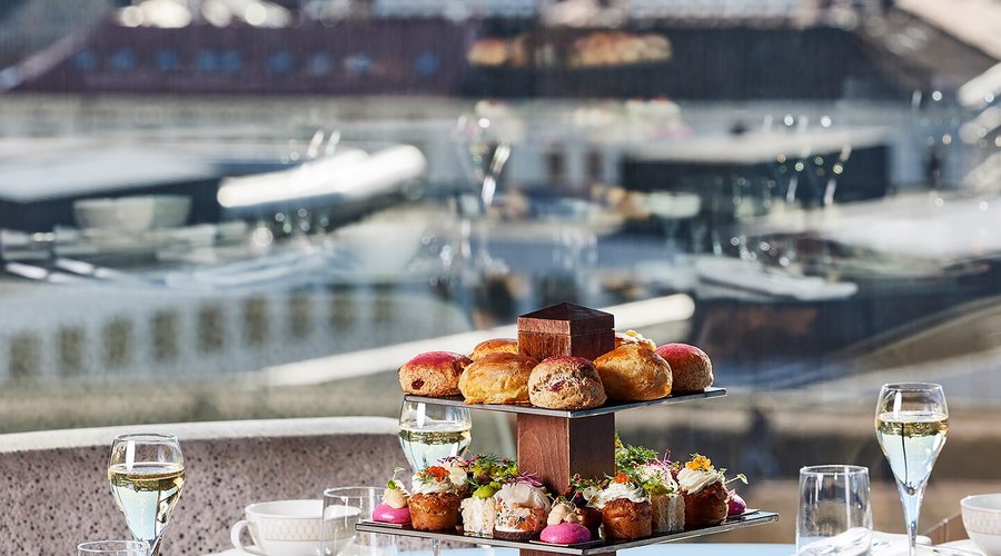 Afternoon Tea at View Skybar & Restaurant. 