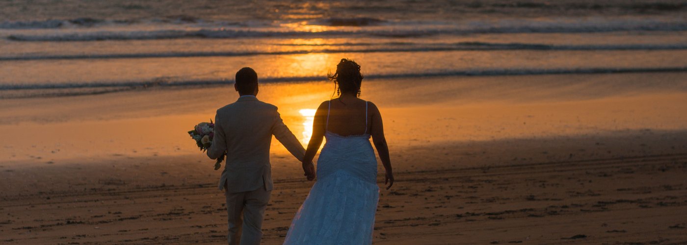 Una boda al atardecer