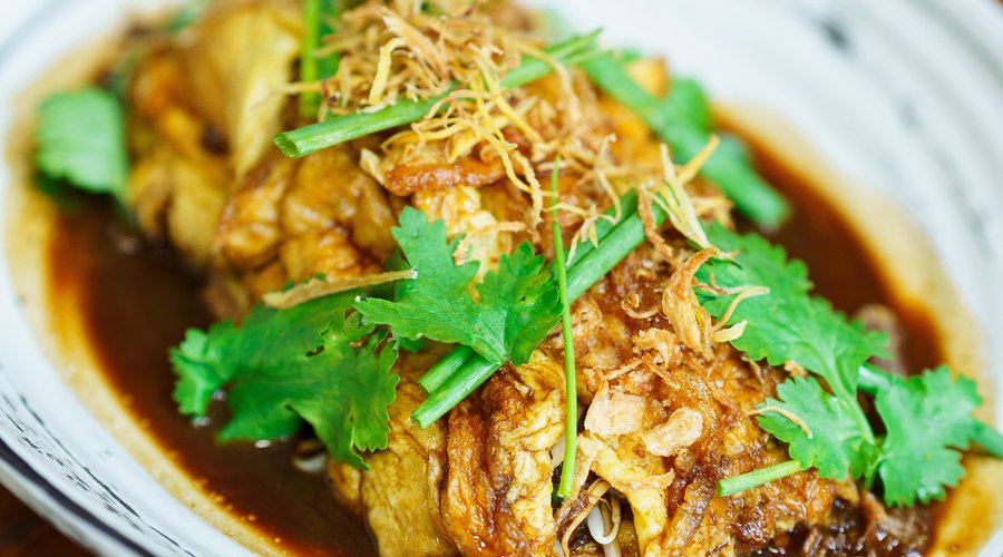 Breakfast - Mud crab omelette 