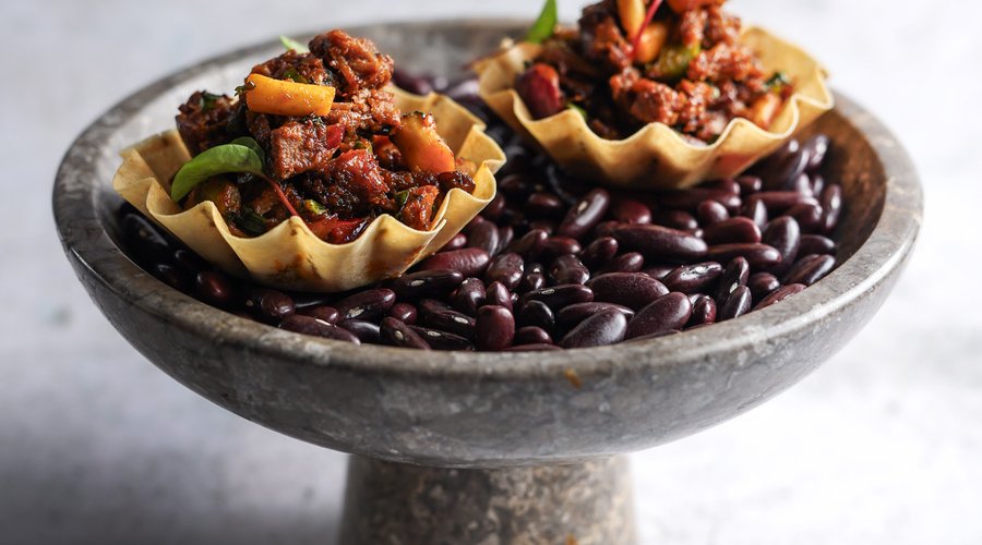 Lamb jhir with mushroom