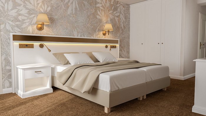 Step into luxury with our new Deluxe Double Room with Balcony. Soft beige tones create a warm and inviting atmosphere, perfect for unwinding after a day of exploration in Prague.