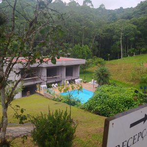 Área da piscina. 