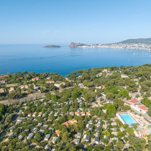 Vue aérienne du camping