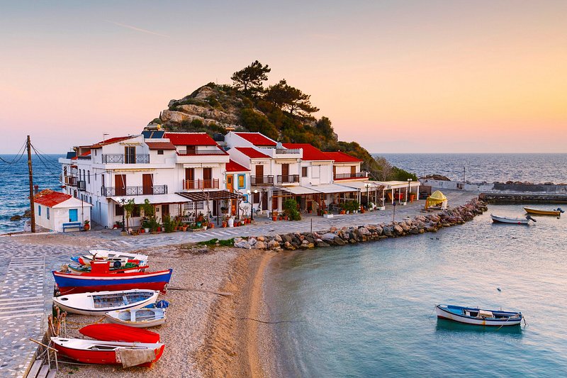 Picturesque Kokkari village on Samos island, Greece