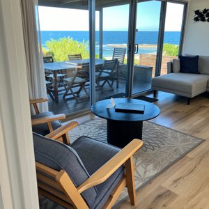 The view is stunning from the main open-plan living area, and still so private.