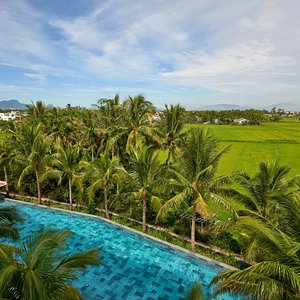La Siesta Resort the fourth infinity pool with paddy field view