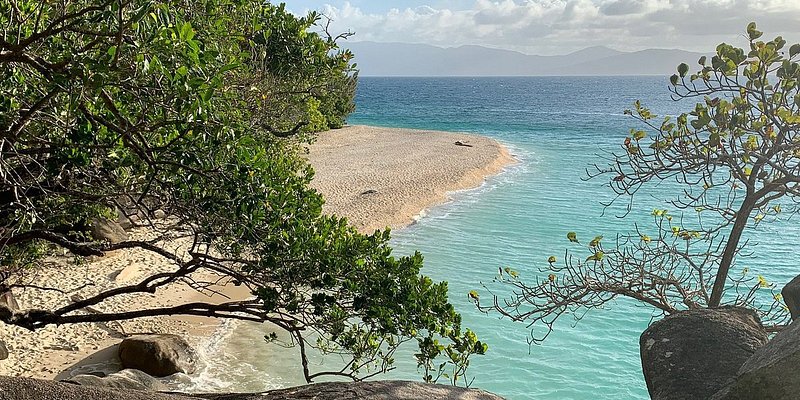 Beautiful secluded beach on Fitzroy island.