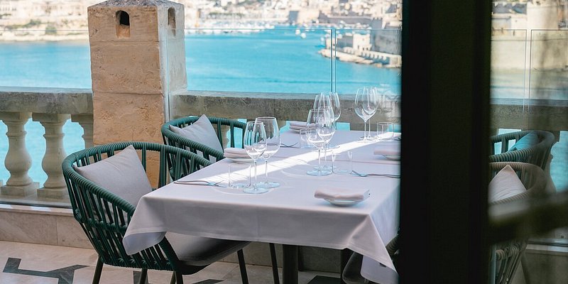 Views of Valletta's Grand Harbour from ION Harbour restaurant