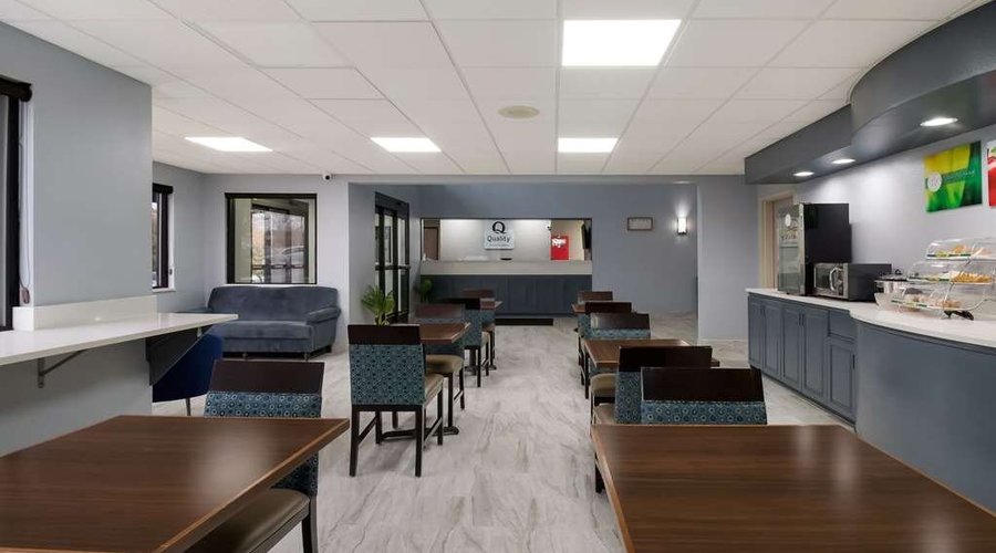 Enjoy breakfast in this seating area