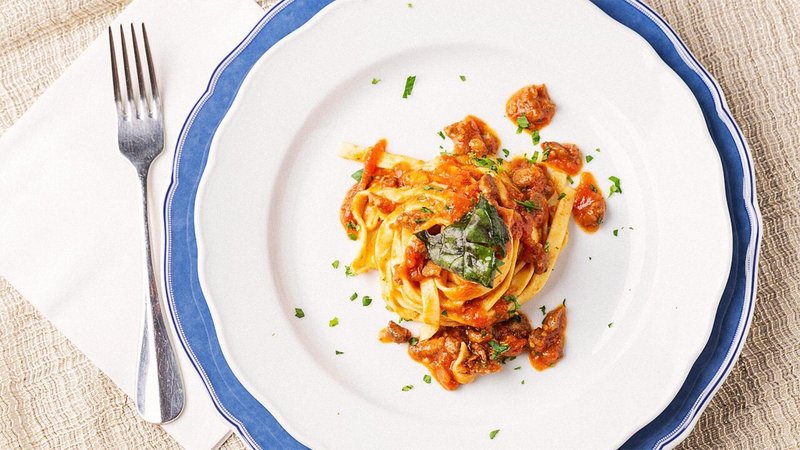 Tagliolini Ragu at Oasi Blu