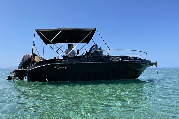 2024 Zakynthos Private Tour in Black Elegance Luxury Speedboat