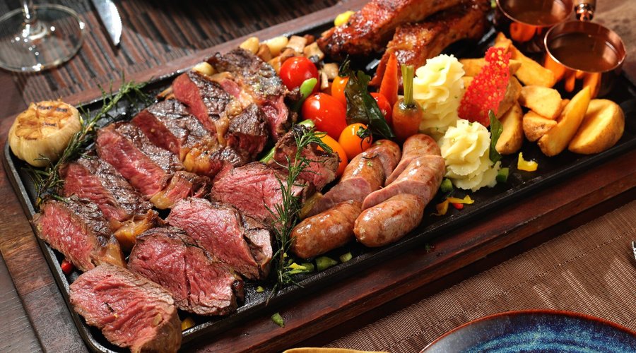 The Happy Steak Restaurant Tray