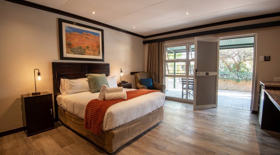 The Luxury Bed & Breakfast Rooms (Pool Facing) at Arebbusch Square on Arebbusch Travel Lodge.
