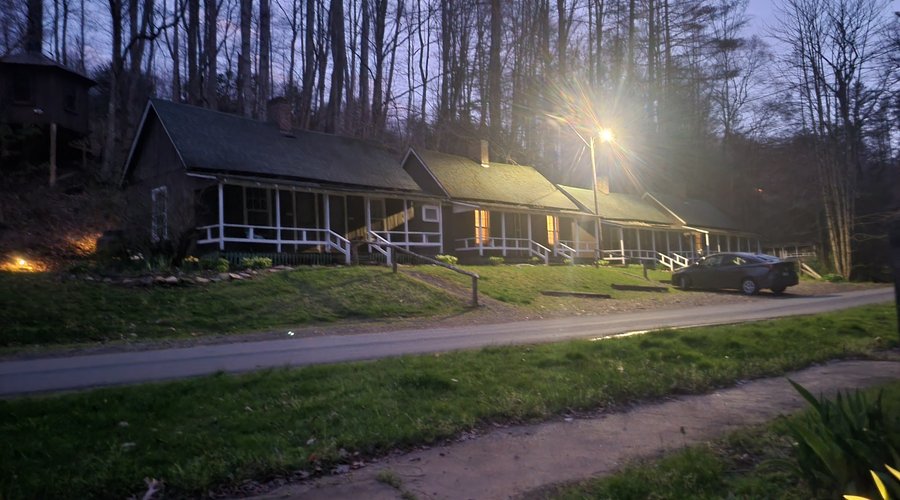 Outside of cabins