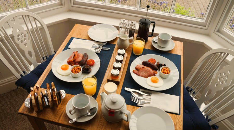 Delicious full English breakfast at Radcliffe Guest House