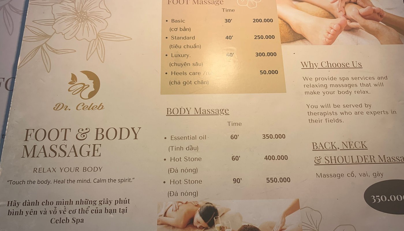 Celeb Spa - Foot & Body Massage - 후에 - Celeb Spa - Foot & Body Massage의 리뷰 - 트립어드바이저
