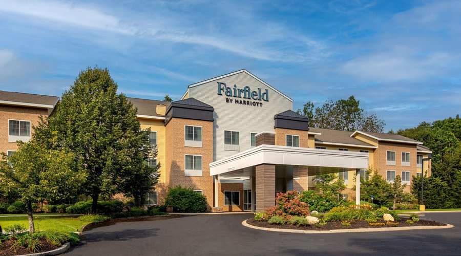Exterior of the Hotel during the daytime.