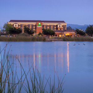 Enjoy a peaceful stroll around the lake right outside of our hotel