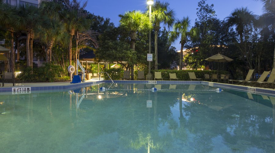 Heated Pool in the evening