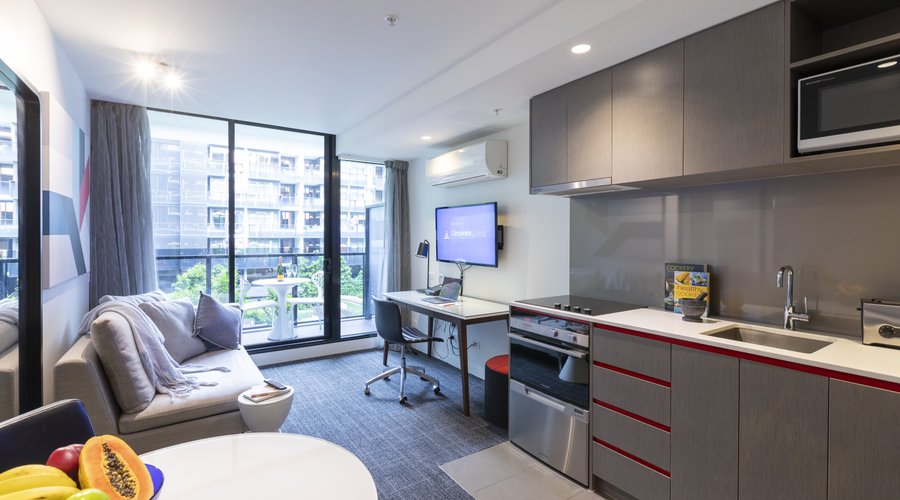 One Bedroom Kitchen and Dining