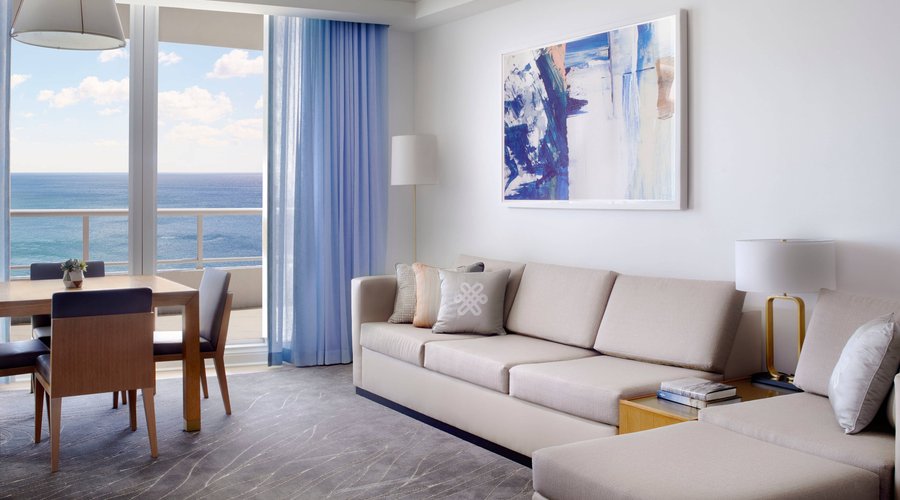 Two-Bedroom Ocean Front Residential Suite - Living & Dining Room