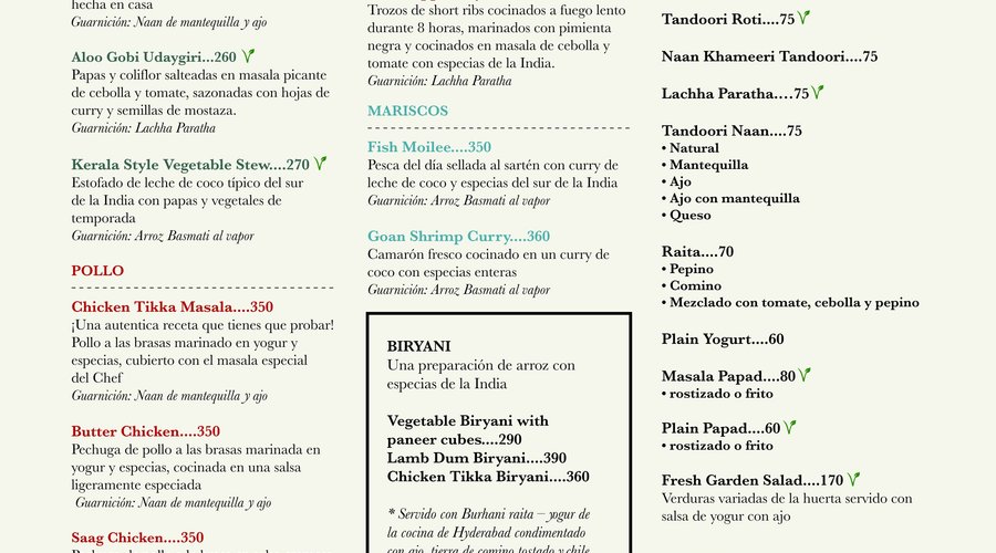 Menu ESP - Platos Principales
