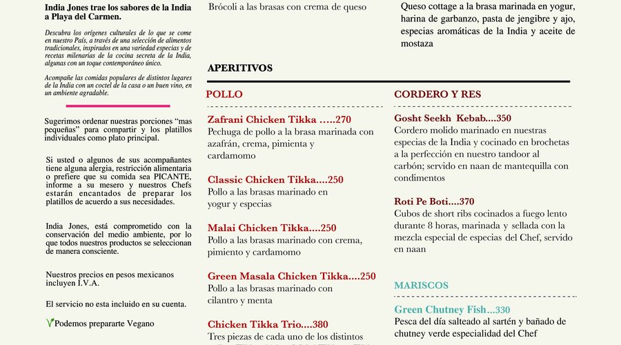 Menu ESP - Apertivos