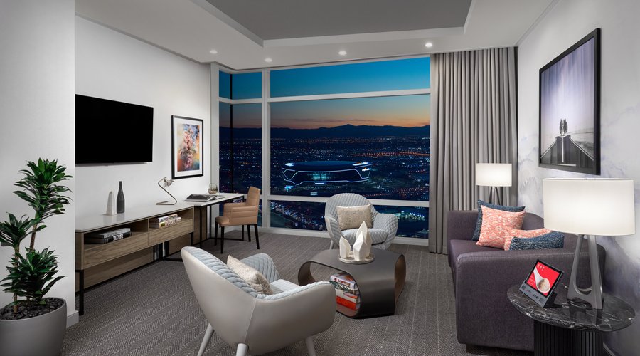 Sky Suites One Bedroom Mountain View Living Area