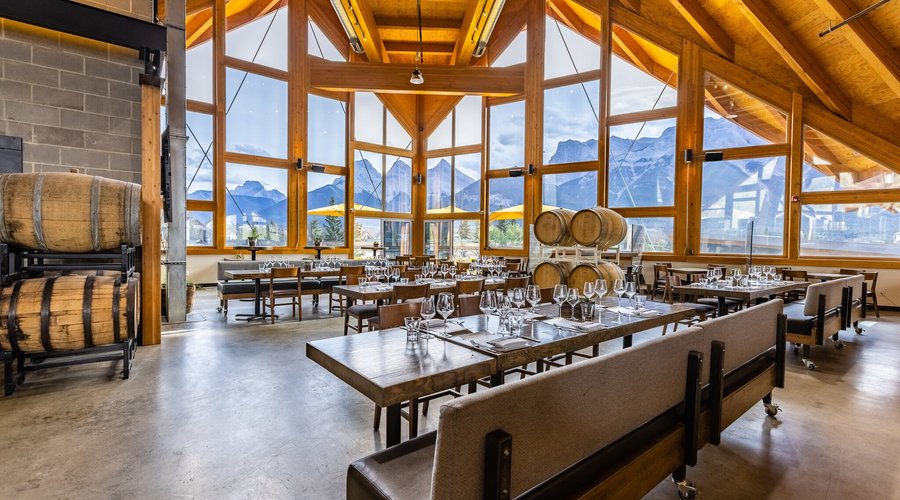 Panoramic mountain views in Canmore, Alberta