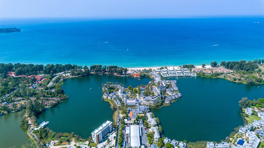 Drone view of Angsana Laguna Phuket