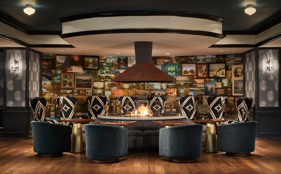 Fireplace in the lobby