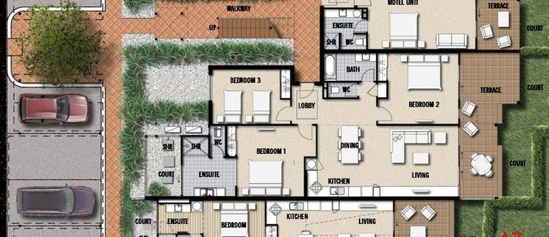 Three Bedroom Apartment Floorplan