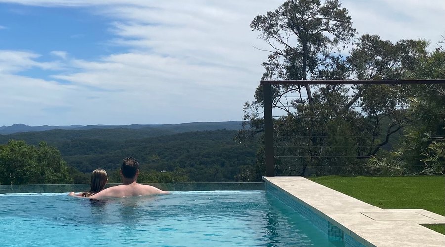 The magnificent view from Earth Song's private pool!