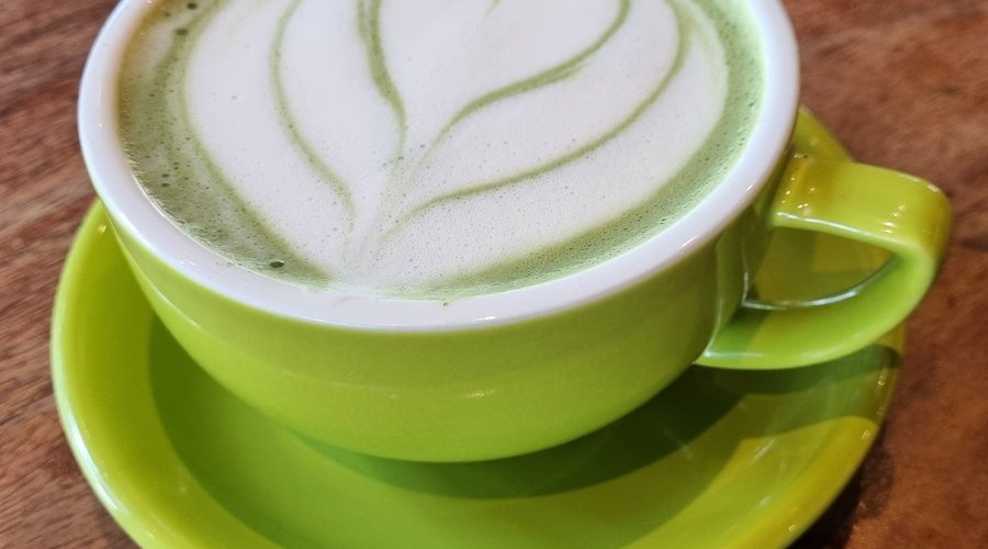 Matcha latte!  Super creamy and good balance of matcha!