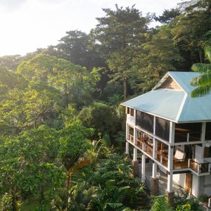 Bird's eye view of our yoga shala and apartments 