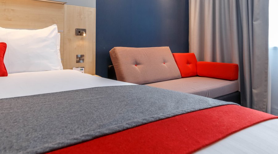 Sofa Bed, USB charging points, iron and ironing board
