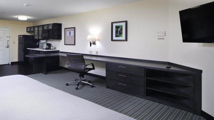 King Suite Kitchen and Work Area