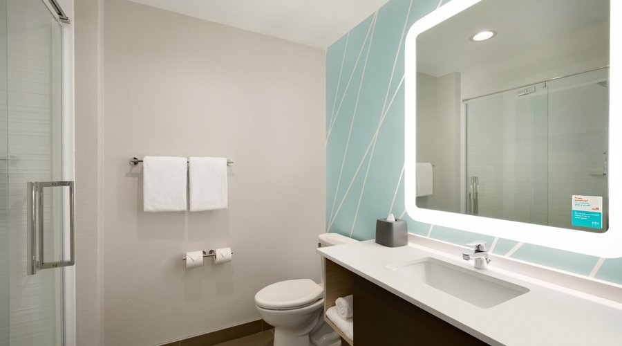 Spacious bathrooms to recharge after a long day.