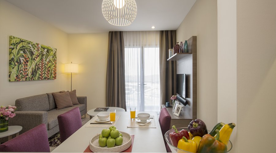 Living Room of One Bedroom Premier