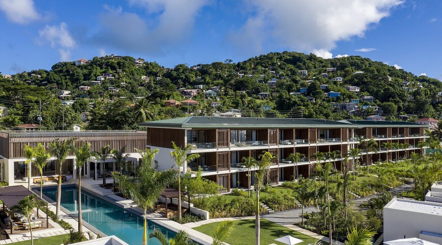 Hotel Buildings As Seen From Drone