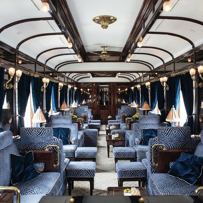 Inside the Venice Simplon-Orient-Express.