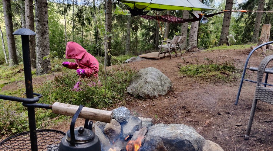 Tentsile | The campsite is also very suitable for children, when they are  well supervised. Tentsile recommends 7 years as the minimum age, but as the other tree tent is set lower than this one, it is ok to come with smaller kids if you feel you will stay relaxed enough yourself :)
