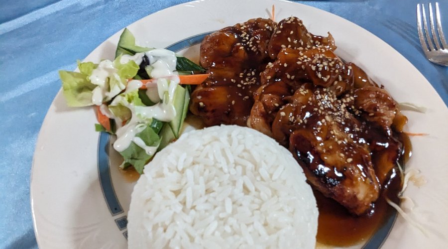 Chicken Teriyaki - the best I had in Palau....those lumpia were pretty dang tasty as well.