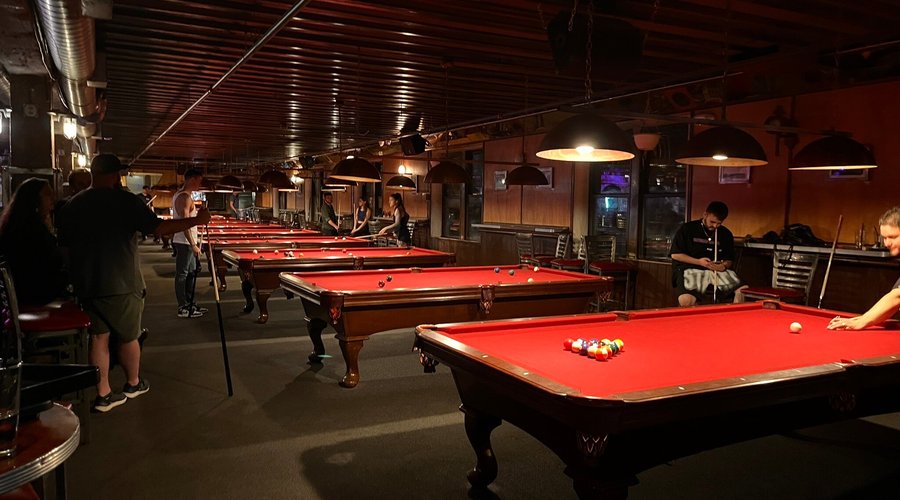 10+ pool tables!