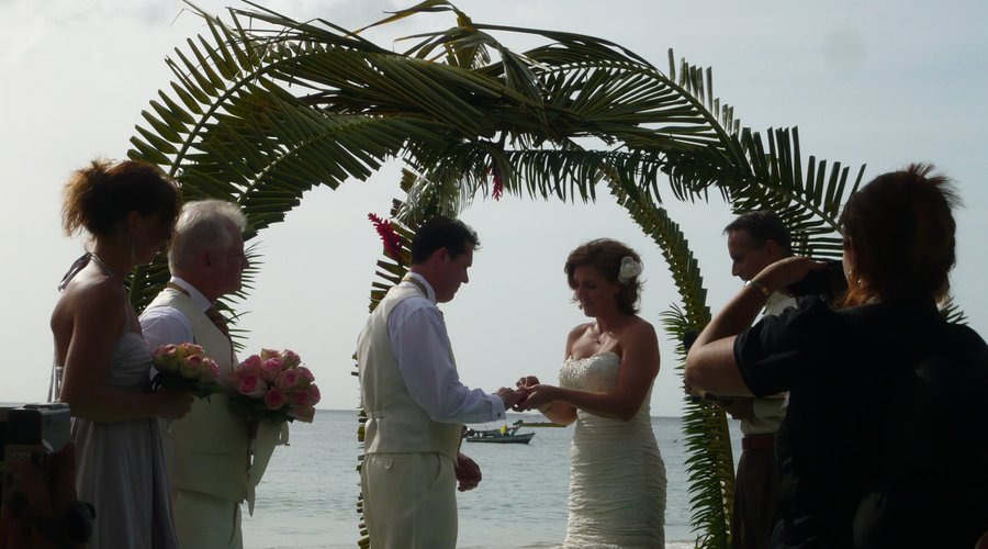 Get married on either of the 2 sandy beaches..