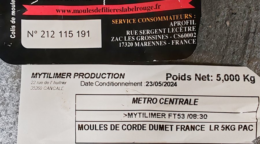 le 29 mai 2023 
en réponse a un commentaire du 28 mai de Nicole M nous disant qu'il n'y a pas de moule de cancale actuellement 