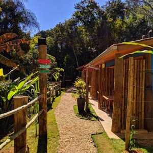 Caminho para os quartos