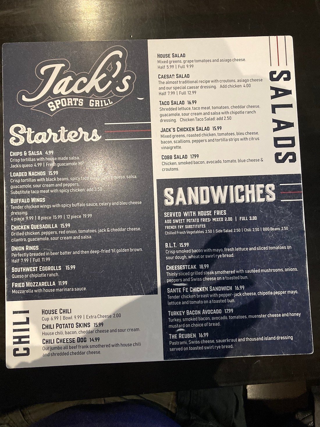 JACK'S SPORTS GRILL, Springdale Menu, Prices & Restaurant Reviews