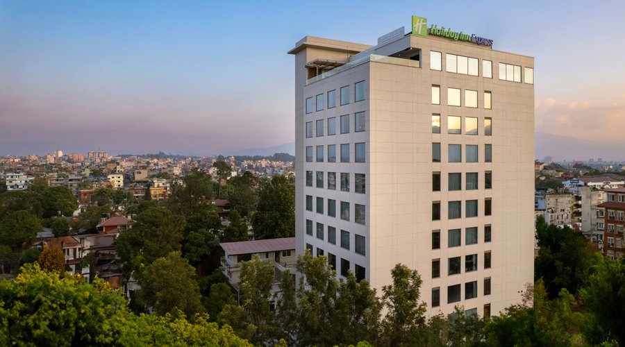 A striking view of Holiday Inn Express Kathmandu from the outside