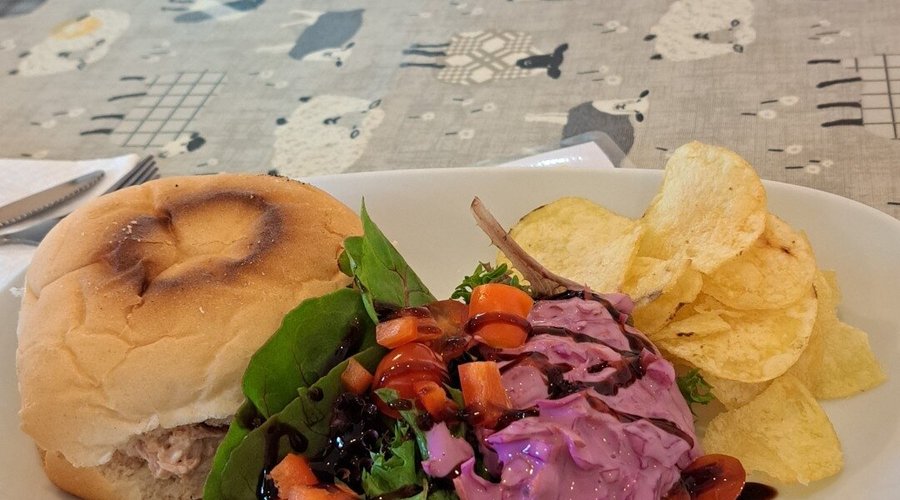 A very yummy snack at the cafe  not expensive n if  u get a drink it's a good mugful  and dogs are welcome